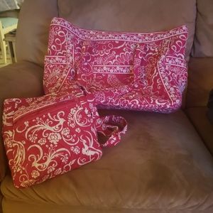 Vera Bradley overnight bag.  Matching crossbody is